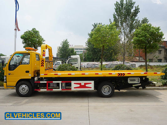 Winch 600P ISUZU Tow Truck All Terrain 130hp 4 ton Flatbed Tow Trucks